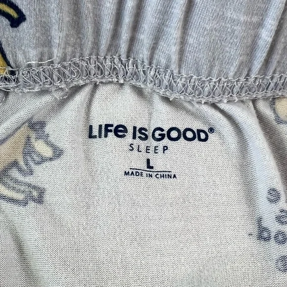 Women’s Life Is Good Dog Print Sleep Jogger Pants Size Large - Picture 7 of 8